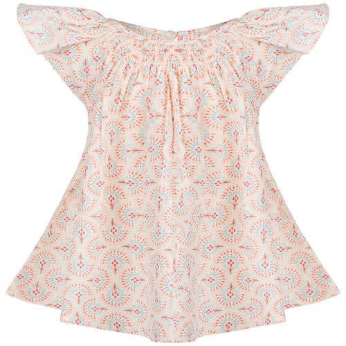 Toddler Girls Floral-print Smocked Top