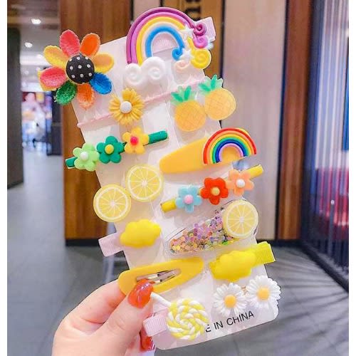 14pcs Rainbow Colorful Hair Clips