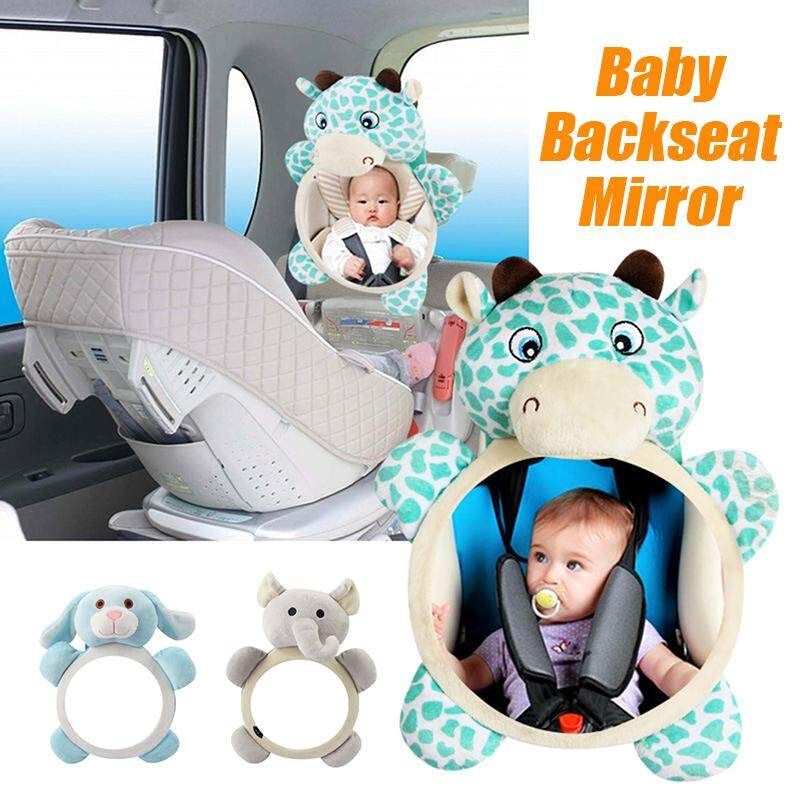 Baby Backseat Mirror For Car View Infant Rear Facing Car Seat Newborn Safety Animal Navy Blue