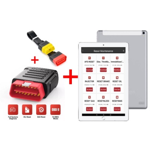 Mucar Bt200 Pro With 32gb Android Tablet & Obd Extension Cable