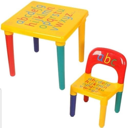Kid's Alphabeth Table And Chair