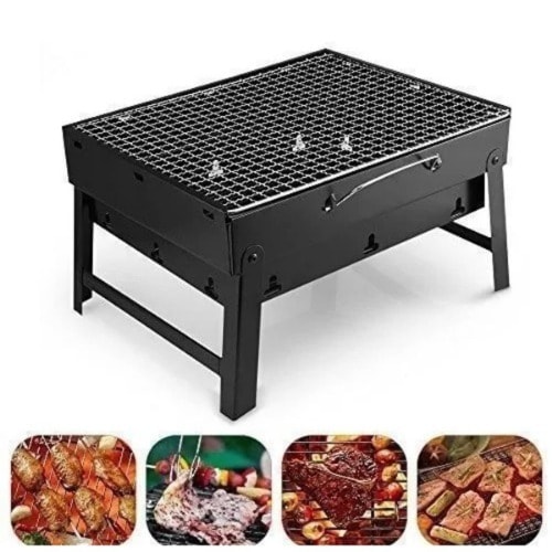 Outdoor Multifunctional Tabletop Charcoal Grill Barbeque Grill Stand - 17"