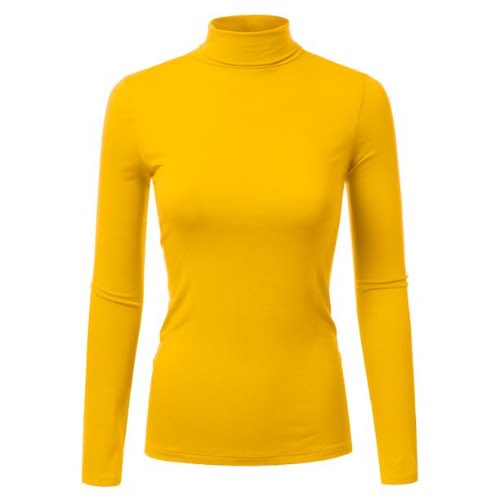 Female Turtle Neck Long Sleeve - Yellow