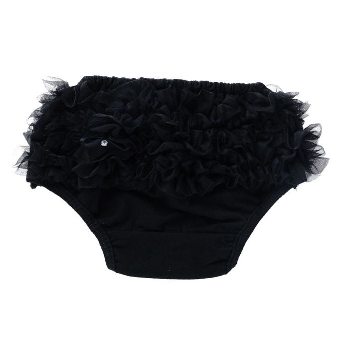 Baby Girls Shorts Pants Diaper Cover Bloomers XL For 12-24Months Black