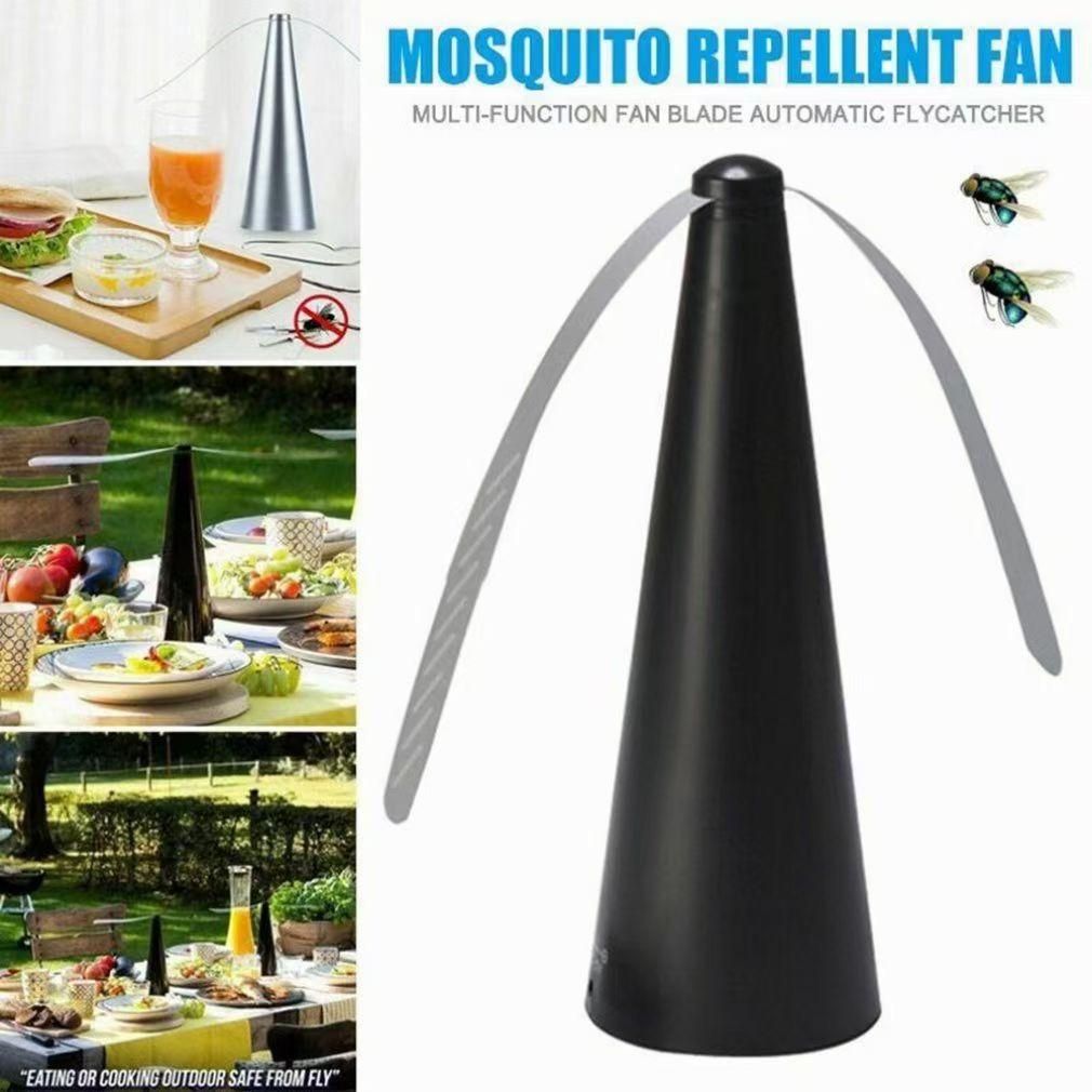Cross-border explosion ultra-quiet fly-repellent fan multi-functional cross-border fan leaf fly-repellent household automatic fly-catcher black