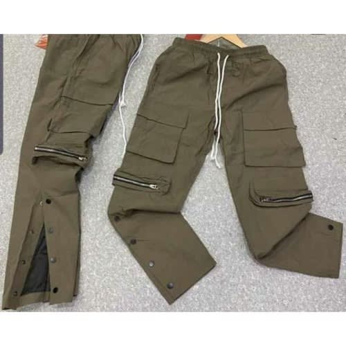 Leg Zip Combat Trouser - Green