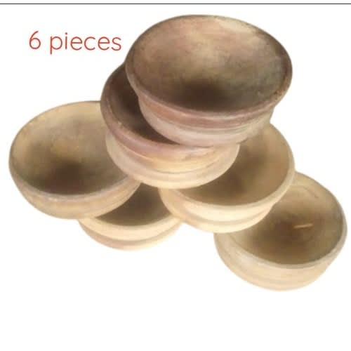 Wooden bowl / Goat Meat Serving Mortar - 6 Pieces