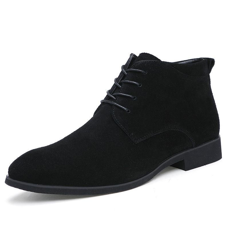 Draft Chelsea Lace-up Boots In Black
