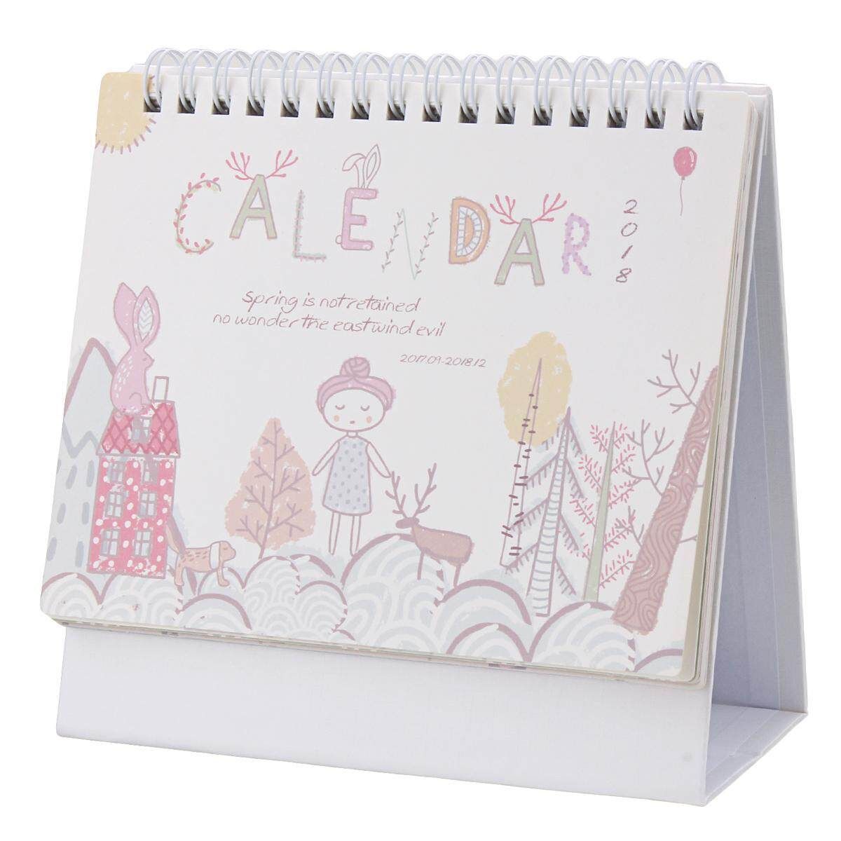 2018 Desk Desktop Flip Stand Calendar Memo Scheduler Table Planner Home Office Palpitation