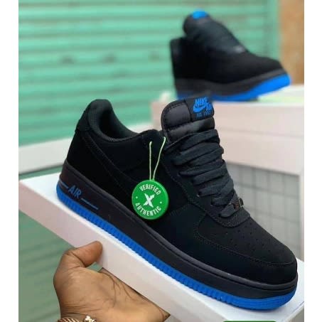 Nike Air Force 1 Low Suede - Black Chlorine Blue