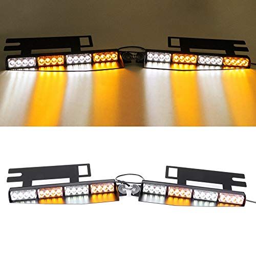 SMALLFATW Police Emergency Strobe Light Bar Dual 16 LED 13 F
