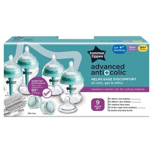 Anti-colic Bottle Starter Set - 9 Pcs