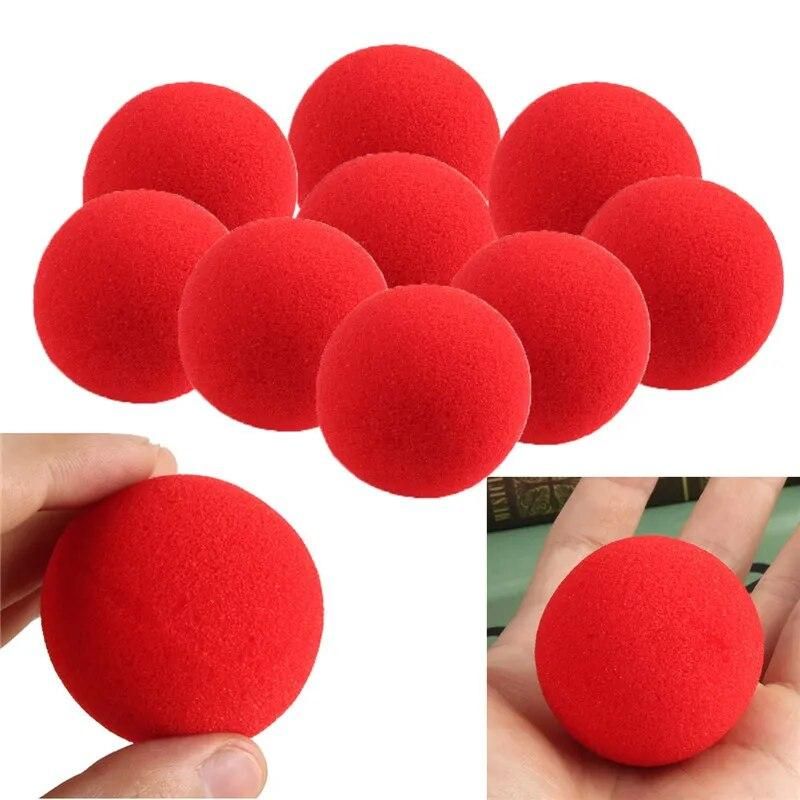 100pcs/lot 4cm Red Sponge Ball Magic Tricks Comedy Stage Close Up Magia Appear Vanish Sponge Magie Illusion Gimmick Props Magica