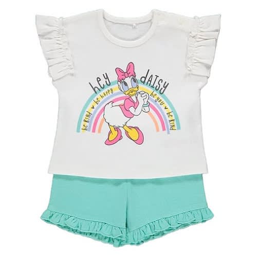 Disney Daisy Duck Frill Top And Shorts - 2 Piece Outfit - 0-3months
