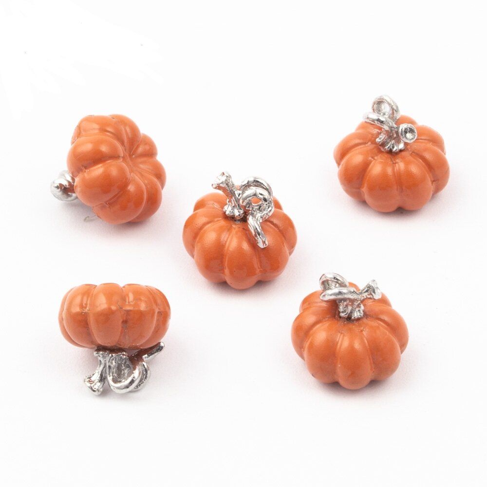 Halloween Alloy Pumpkin Beads Spray Paint For Jewelry