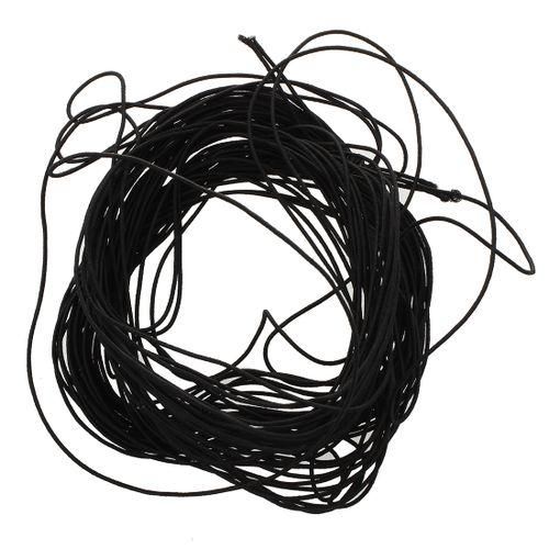 A Bunch Of Black Elastic Cord & Rubber