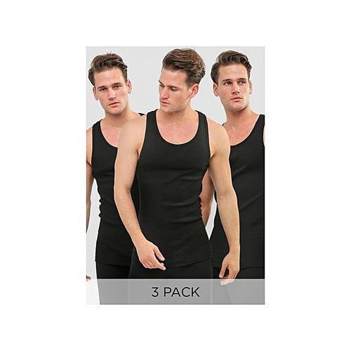 3-in-1 Men's Singlet Black