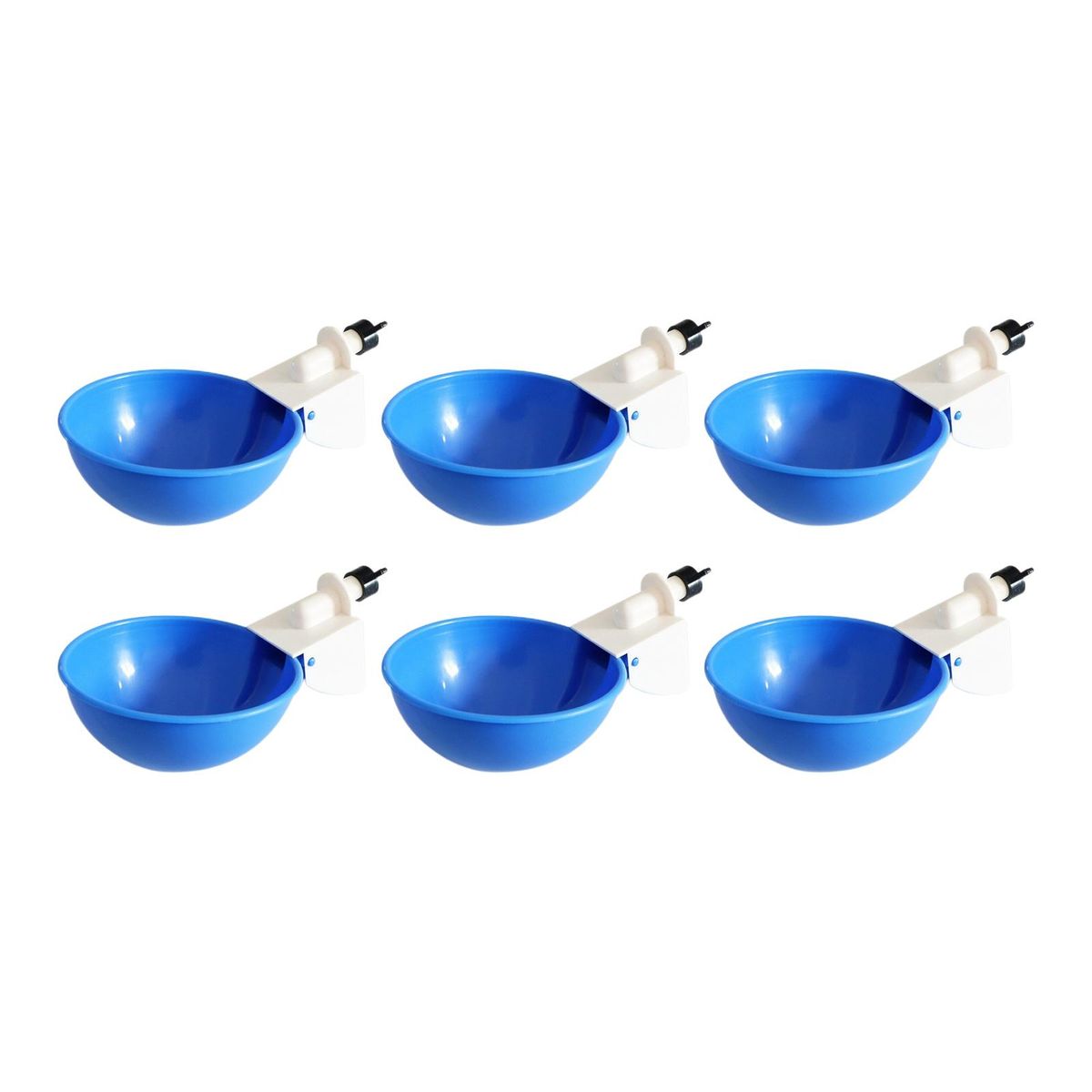 6 Pieces Automatic Birds Quail Chicken Drinkers Cups, Poultry Blue