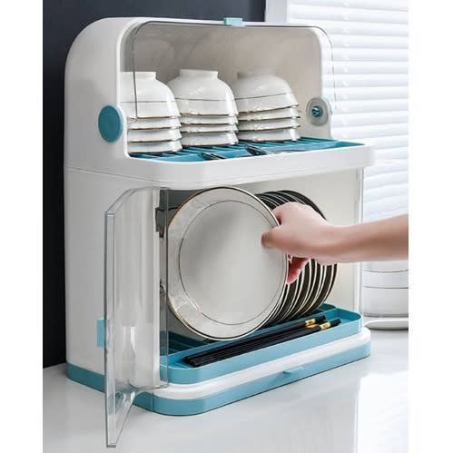 2 Tier Plastic Rack With Cover - Comes Without Plate