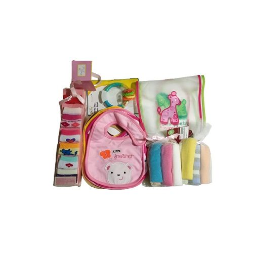 6bib/2plastic Bibs/7Pairs Of Socks /2 Set Washcloth/ Rattle