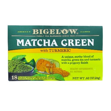 Matcha Green Tea With Turmeric, 18 Tea Bags