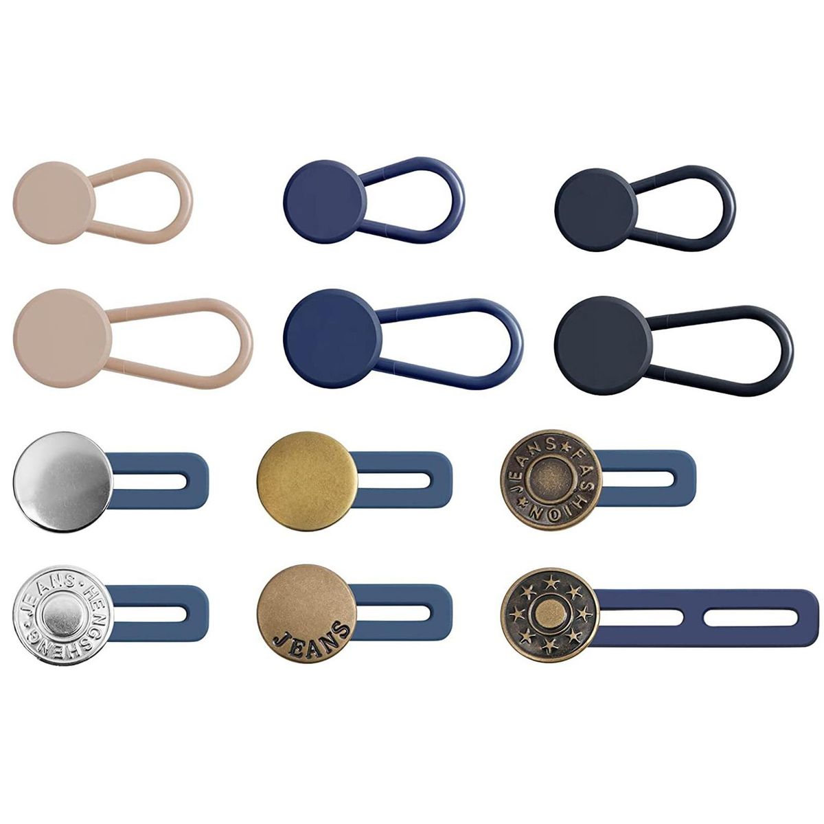 12PcsSet Pants Waist Extender Multifunction Pants Waist Extender