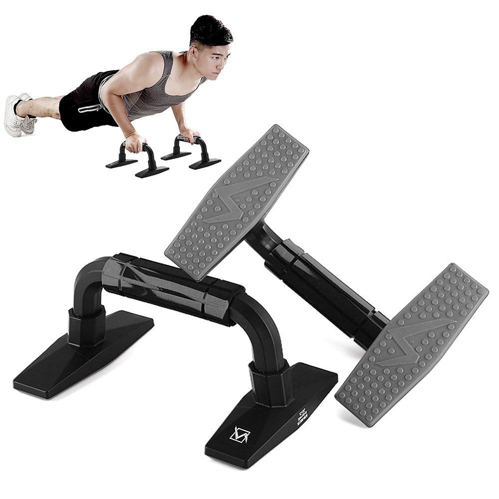 2PCS Push Up Bars Pushup Chest Bar Stand Sports Gym Exercise