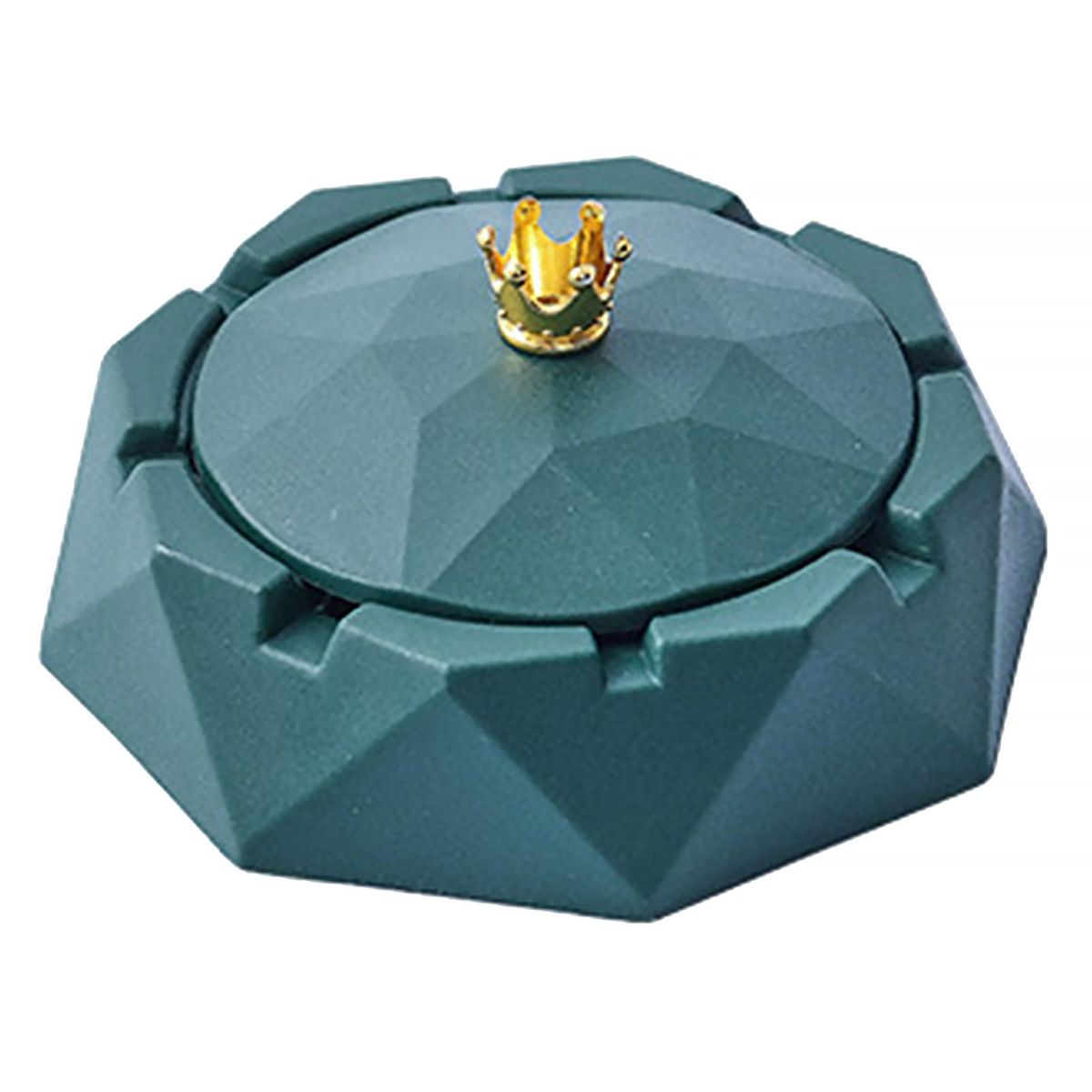 Ash Storage Tray Household Crown Top Ashtray Decor Atrovirens