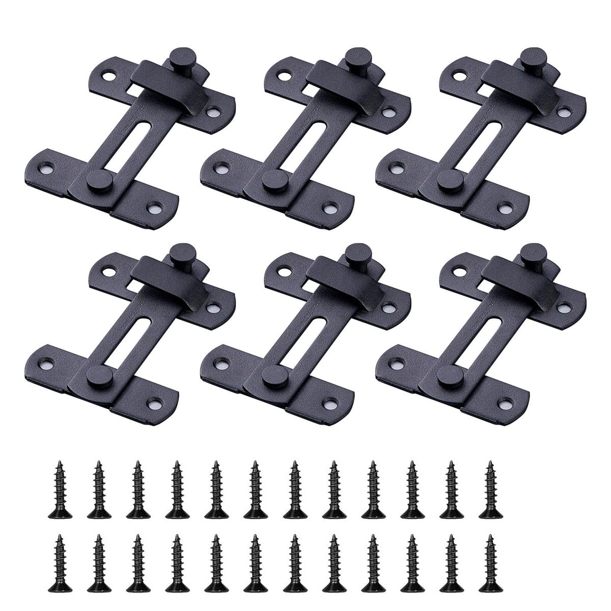 Door Latch Securelatch Stainless Steel Privacy Security Door for Home Black