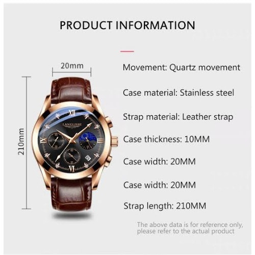 Men's Stylish Design Watch - Brown Leather Watch