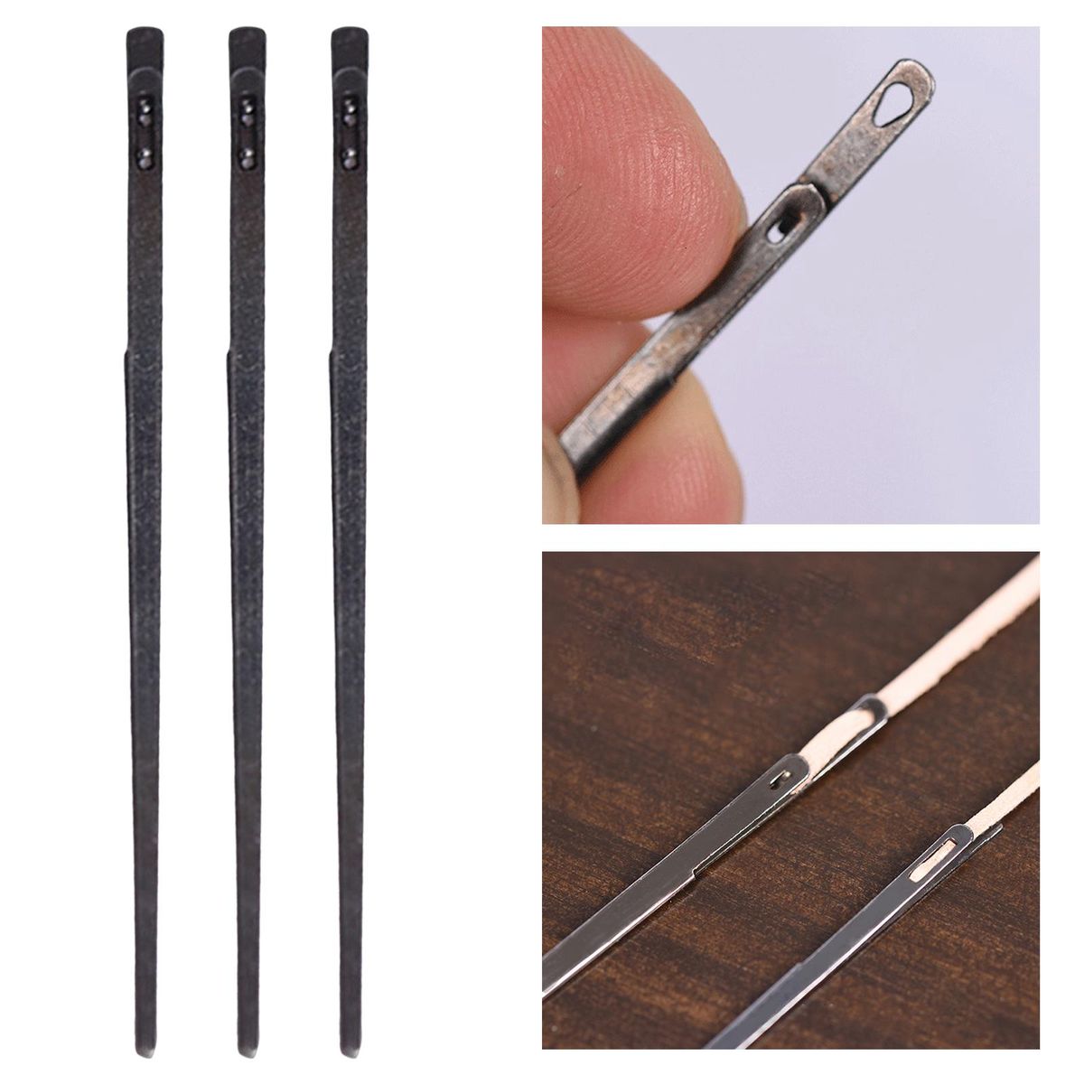 3 Pieces Leather Lacing  Knitting For DIY 2 Prong