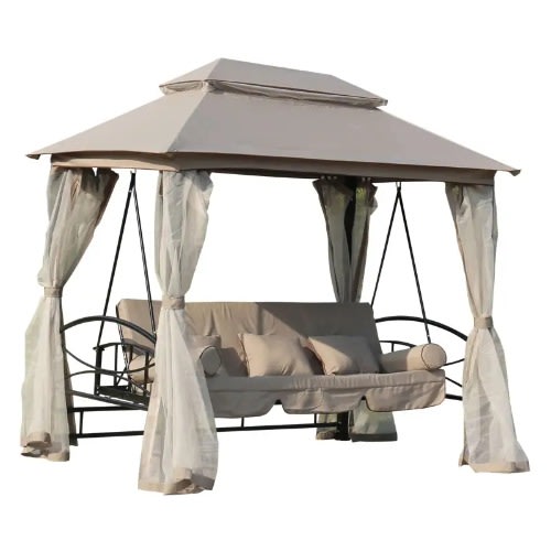 Gazebo Outdoor Swing Bed