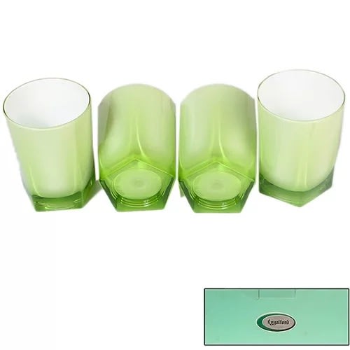 Royalford Acrylic Green Glass Cups - 4 Piece Set