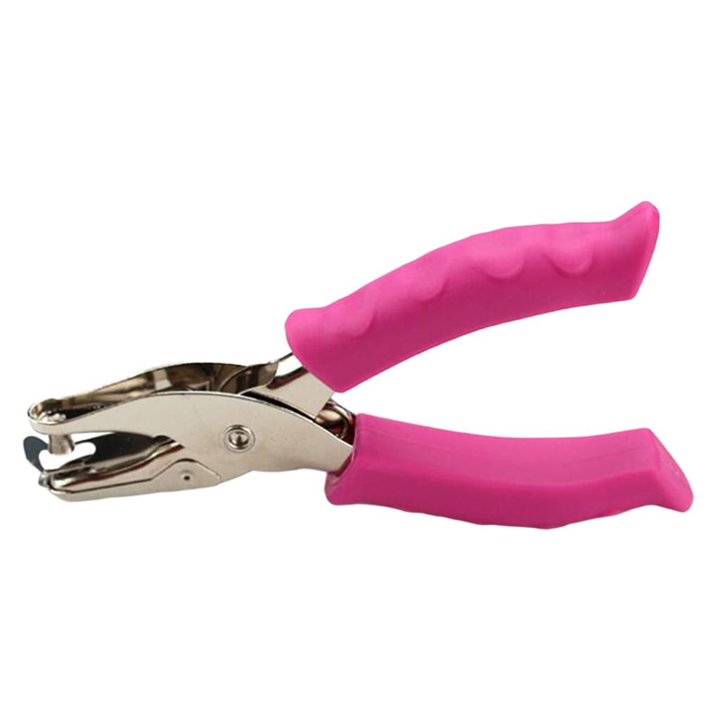 Metal Single Hole Punch Paper Punchers For Craft Pink 6mm