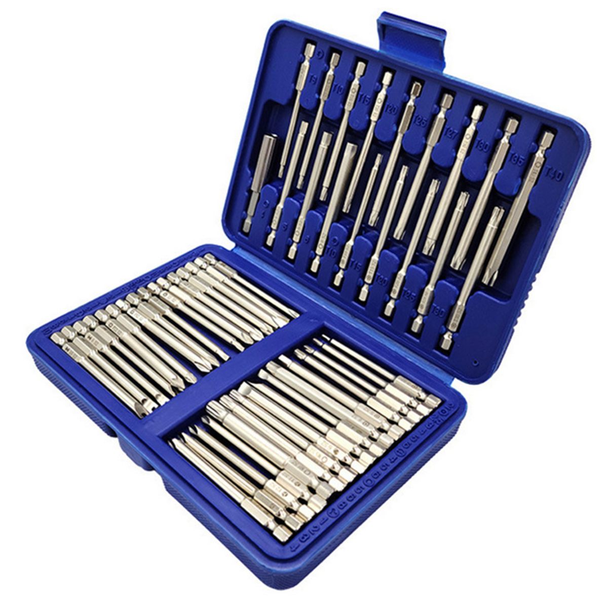 50Pcs Long Screwdriver Bits Set 49Pcs 75mm Cr-V Screwdriver