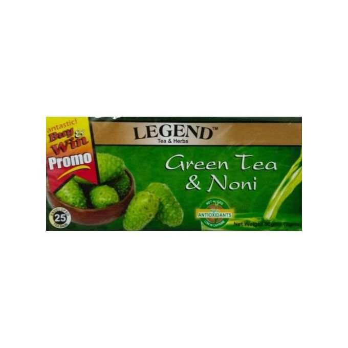 Legend Tea & Herbs Green Tea And Noni (25 Tea Bags)