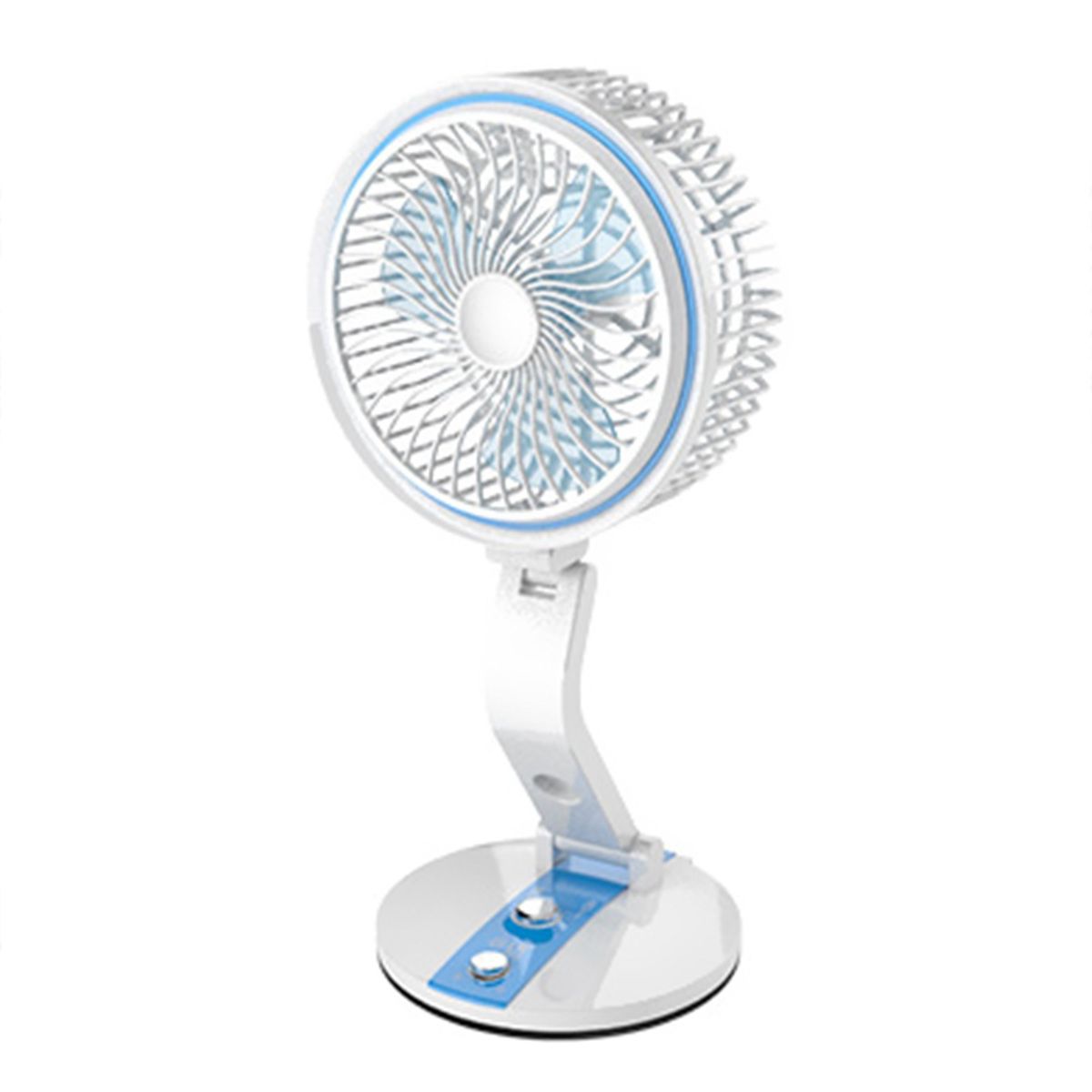 USB Rechargeable Fan With Night Light Adjustable Speed