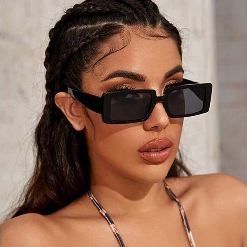 Ladies Square Small Frame Fluorescent Fashion Sunglasses
