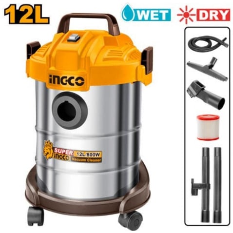 Ingco 12L Vacuum Cleaner Electric Heavy Duty  Wet And Dry