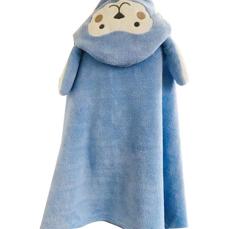 High Quality Children's Hooded Beach Towel Sheep Design Super Soft Soral Velvet Hooded Bath Towel Girl and Boy