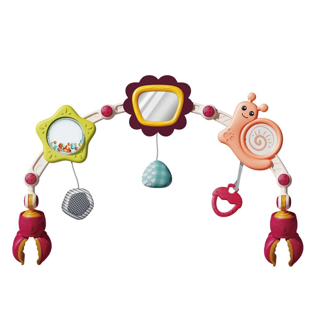 Arch Toy for Stimulation Baby Stroller Arch Toy Set Toys Travel Crib Purple