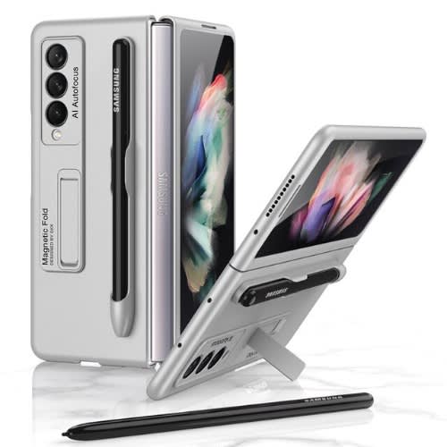 Back Case With Pen Holder And Kickstand 2022 For Samsung Galaxy Z Fold 3