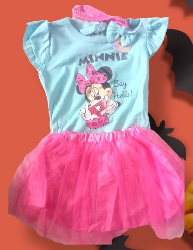 Cute  Princess Girl Top And Tutu Skirt With Headband.