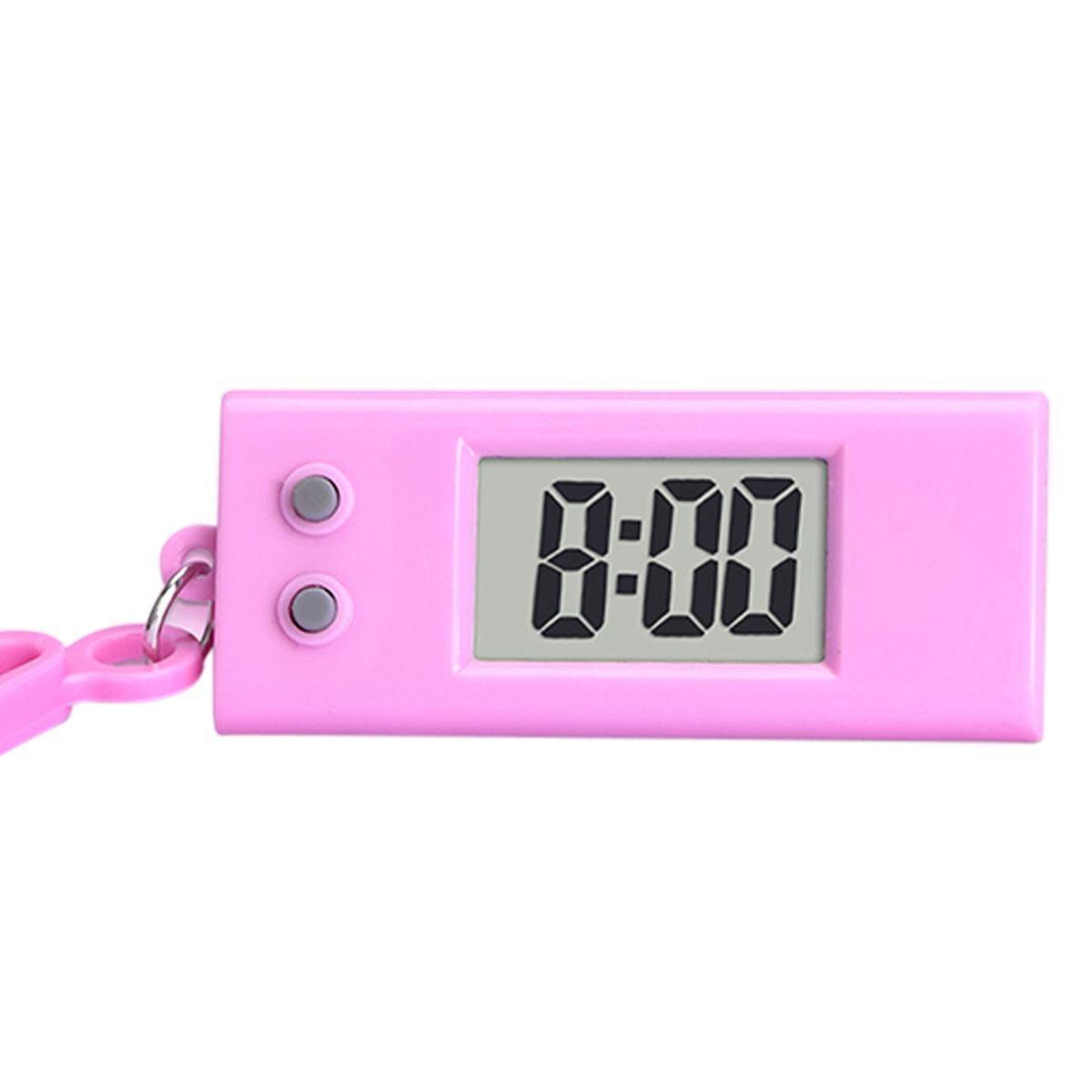Electronic Clock Silent LCD Digital Display Triangle-Pink
