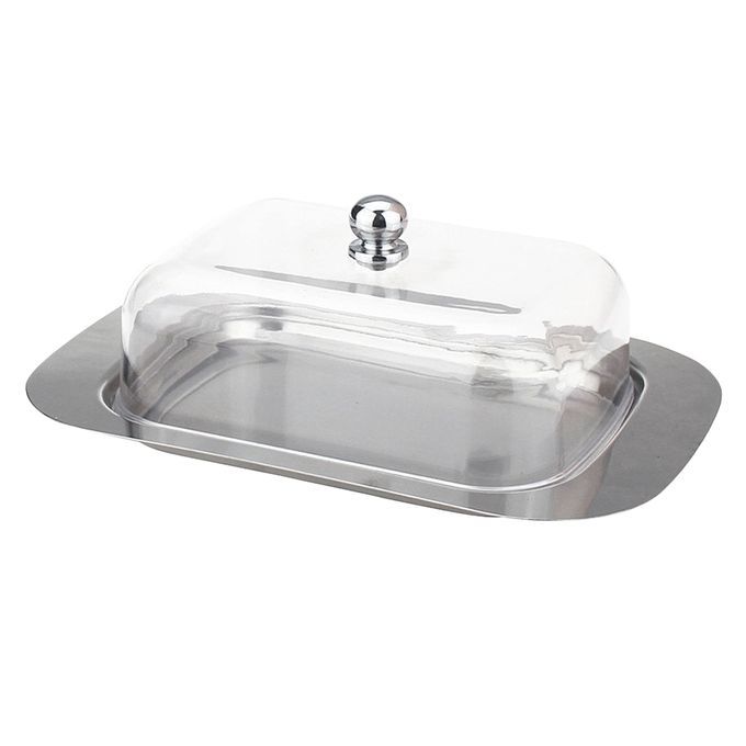 Stainless Steel  Dish With Transparent Lid Transparent Lid