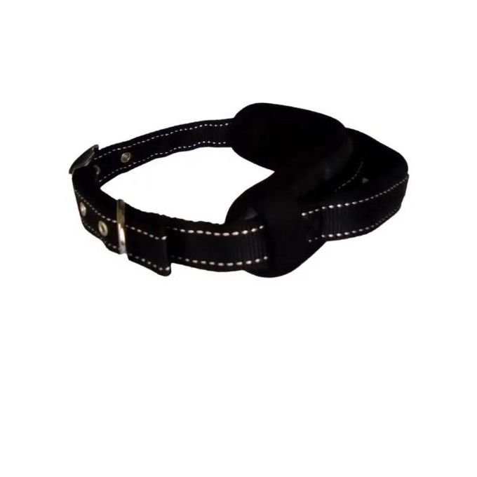 TD Authentic Dog Collar  Adjustable Padded Reflective Mesh - Black - 30cm