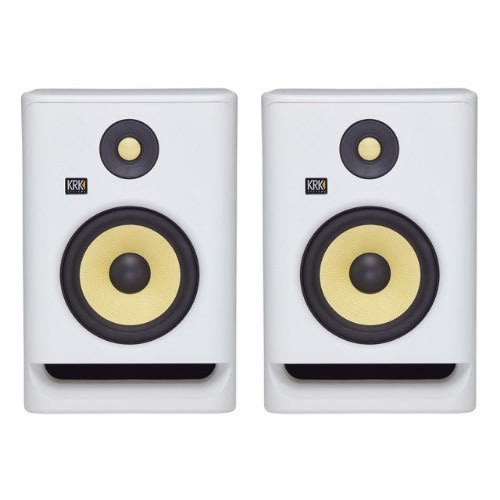 Rokit 7 G4 7 Inch White Studio Monitors.