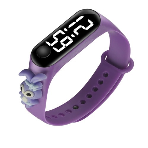Unisex Cartoon Character Led Watch - Purple