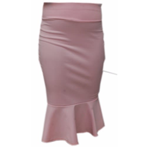 Midi Bodycon Skirt - Pink