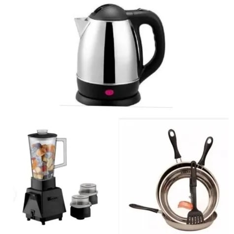 Blender- Stainless Jug- 3 Set Flying Pan Bundles